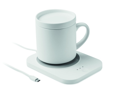 Logotrade promotional item image of: Wireless charger mug warmer set